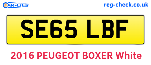 SE65LBF are the vehicle registration plates.