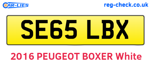 SE65LBX are the vehicle registration plates.