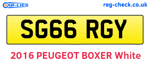 SG66RGY are the vehicle registration plates.