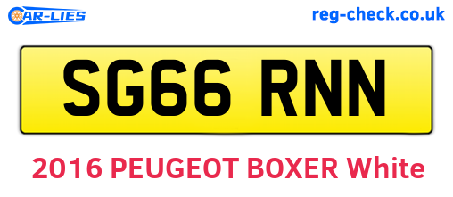 SG66RNN are the vehicle registration plates.