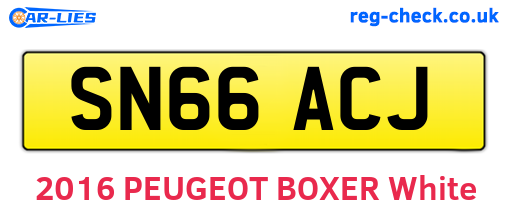 SN66ACJ are the vehicle registration plates.