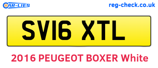 SV16XTL are the vehicle registration plates.
