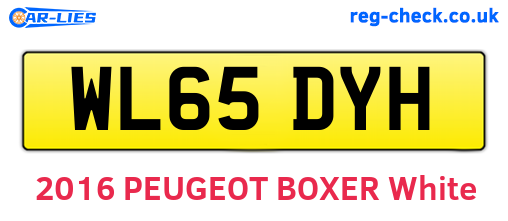 WL65DYH are the vehicle registration plates.