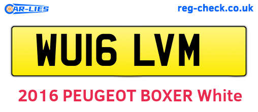 WU16LVM are the vehicle registration plates.