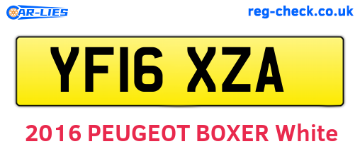 YF16XZA are the vehicle registration plates.