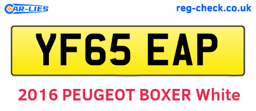 YF65EAP are the vehicle registration plates.