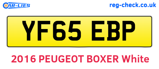 YF65EBP are the vehicle registration plates.
