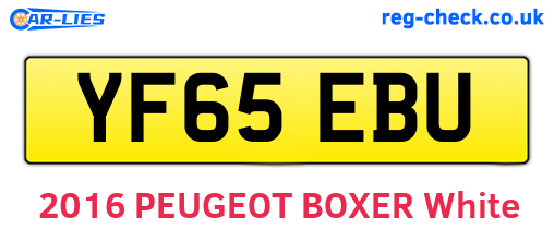 YF65EBU are the vehicle registration plates.