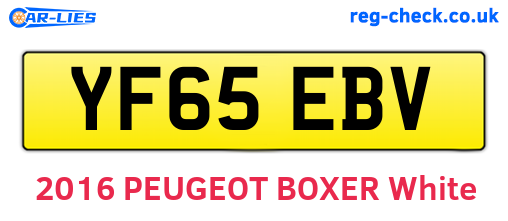 YF65EBV are the vehicle registration plates.