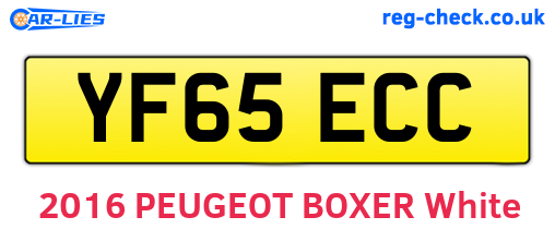YF65ECC are the vehicle registration plates.