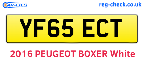 YF65ECT are the vehicle registration plates.