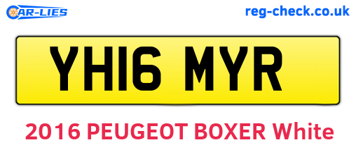 YH16MYR are the vehicle registration plates.