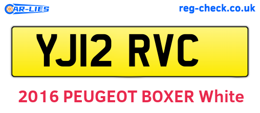 YJ12RVC are the vehicle registration plates.