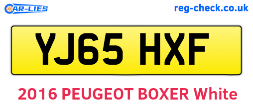 YJ65HXF are the vehicle registration plates.