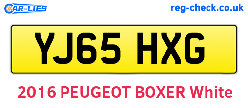 YJ65HXG are the vehicle registration plates.