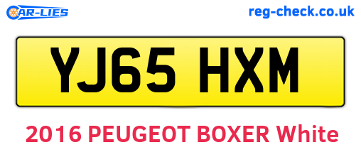 YJ65HXM are the vehicle registration plates.
