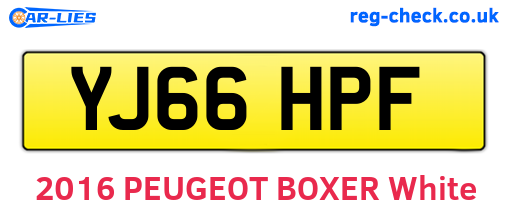 YJ66HPF are the vehicle registration plates.