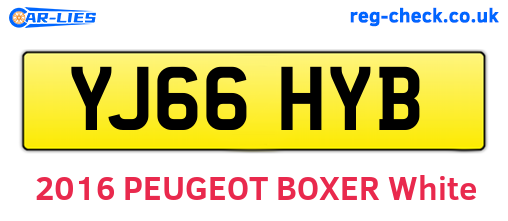 YJ66HYB are the vehicle registration plates.