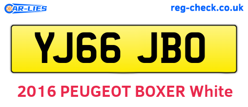 YJ66JBO are the vehicle registration plates.