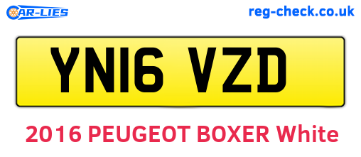 YN16VZD are the vehicle registration plates.