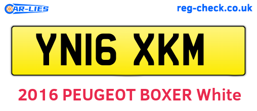 YN16XKM are the vehicle registration plates.