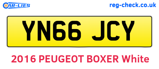 YN66JCY are the vehicle registration plates.