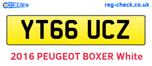 YT66UCZ are the vehicle registration plates.