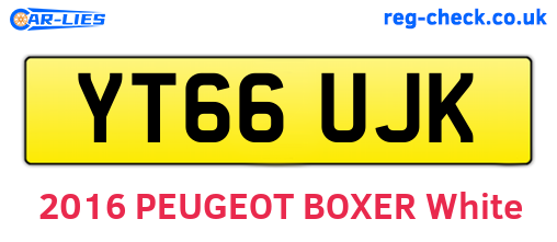 YT66UJK are the vehicle registration plates.