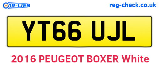 YT66UJL are the vehicle registration plates.