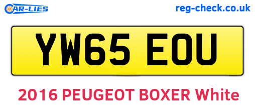 YW65EOU are the vehicle registration plates.