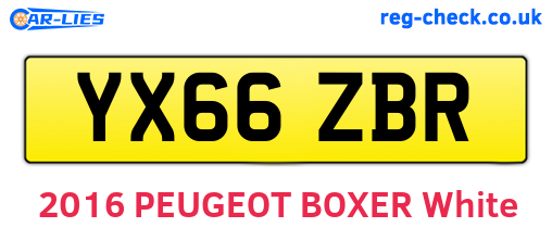 YX66ZBR are the vehicle registration plates.