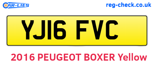 YJ16FVC are the vehicle registration plates.