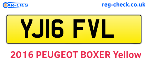YJ16FVL are the vehicle registration plates.