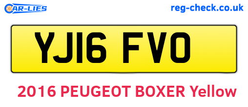 YJ16FVO are the vehicle registration plates.