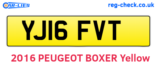 YJ16FVT are the vehicle registration plates.