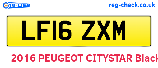 LF16ZXM are the vehicle registration plates.