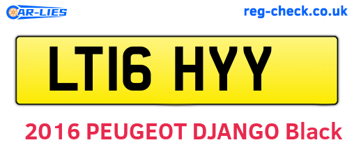LT16HYY are the vehicle registration plates.