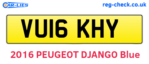 VU16KHY are the vehicle registration plates.
