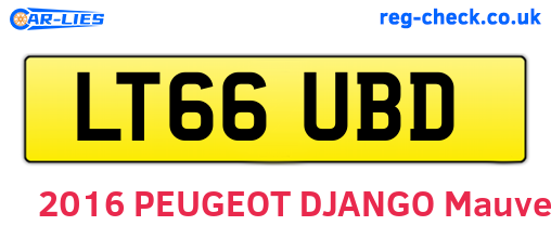 LT66UBD are the vehicle registration plates.
