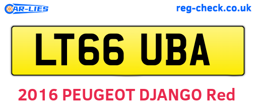 LT66UBA are the vehicle registration plates.