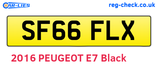 SF66FLX are the vehicle registration plates.