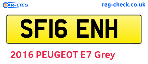 SF16ENH are the vehicle registration plates.