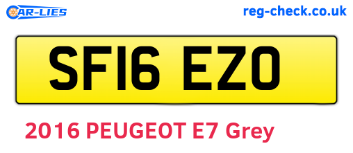 SF16EZO are the vehicle registration plates.