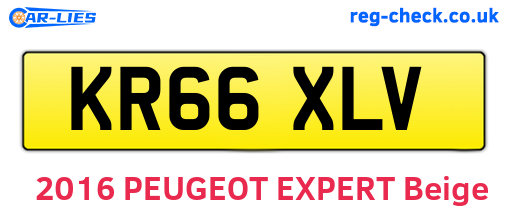 KR66XLV are the vehicle registration plates.