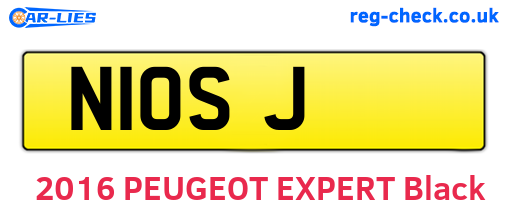 N1OSJ are the vehicle registration plates.