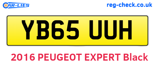 YB65UUH are the vehicle registration plates.