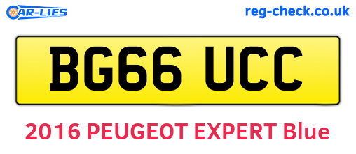 BG66UCC are the vehicle registration plates.