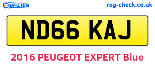ND66KAJ are the vehicle registration plates.