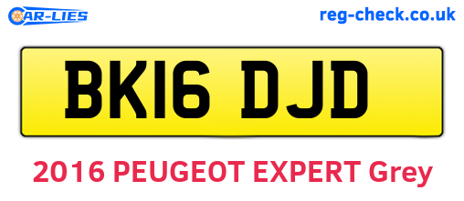 BK16DJD are the vehicle registration plates.