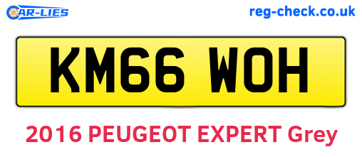 KM66WOH are the vehicle registration plates.